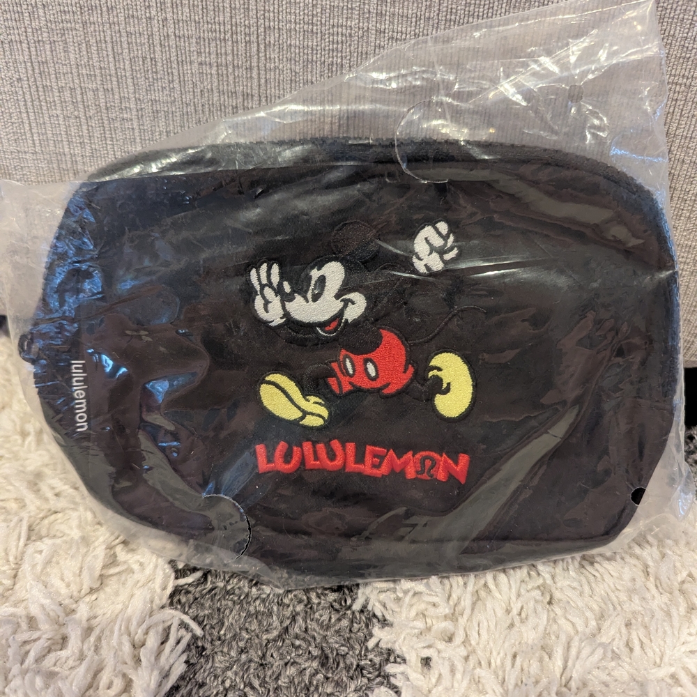 lululemon athletica Black Belt Bag with Mickey Mouse Design